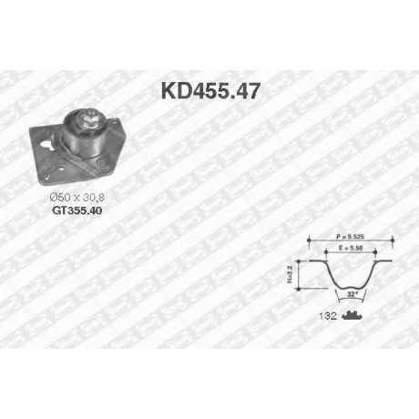 KD455.47  NTN-SNR - Ремкомплект ременя ГРМ