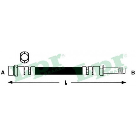 6T47831  LPR - Гальмівний шланг