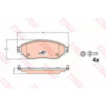 GDB2096  TRW - Гальмівні колодки до дисків 