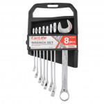 CARLIFE Набір ключів комбінованих CR-V, 8шт., 8-19 мм, 8-10-12-13-14-15-17-19, хромово-ванадієв 