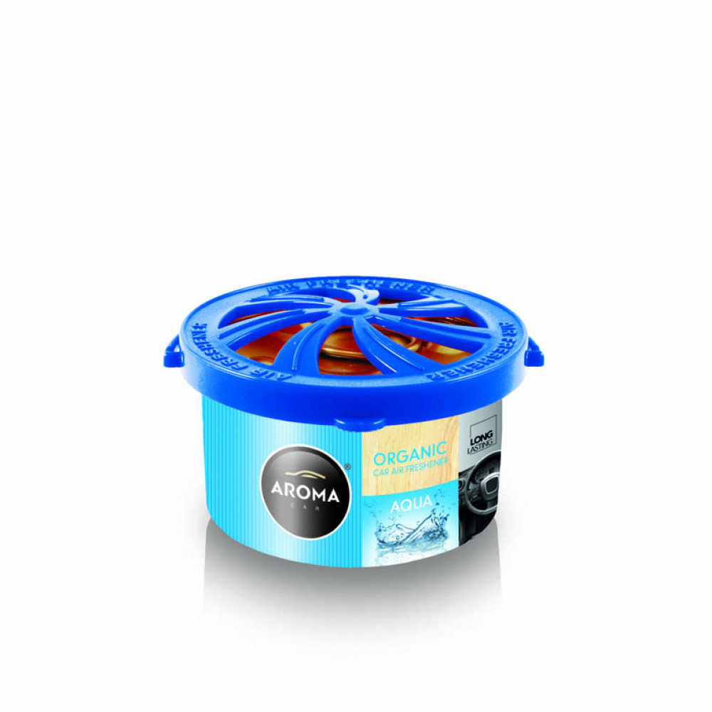 AROMA  Ароматизатор  Car Organic 40g - AQUA  (48шт.) консерва 