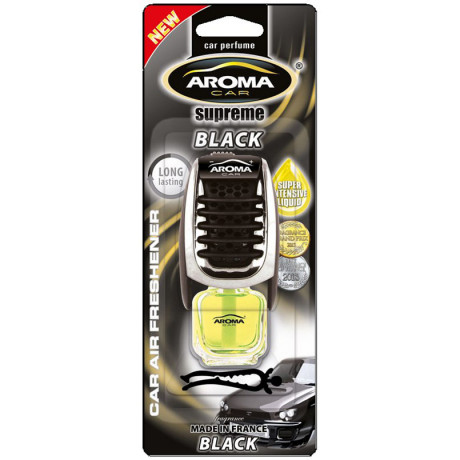 AROMA  Ароматизатор  Car Supereme Slim 8ml - BLACK (40шт.) на обдув 