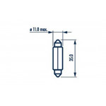 C5W 24V 5W SV8,5 11X35  |FESTOON LAMPS|  10шт 