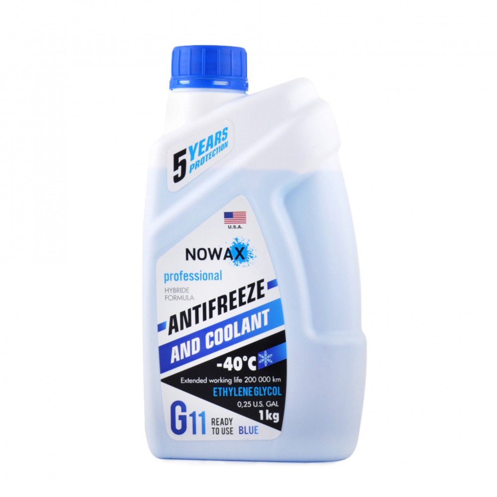 NOWAX  Антифриз блакитний G11. 1кг. готовий розчин