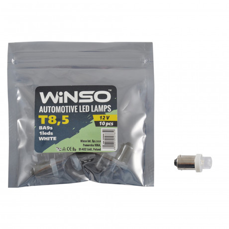 12V FLUX T8.5 BA9s 1LED white 10шт.уп.