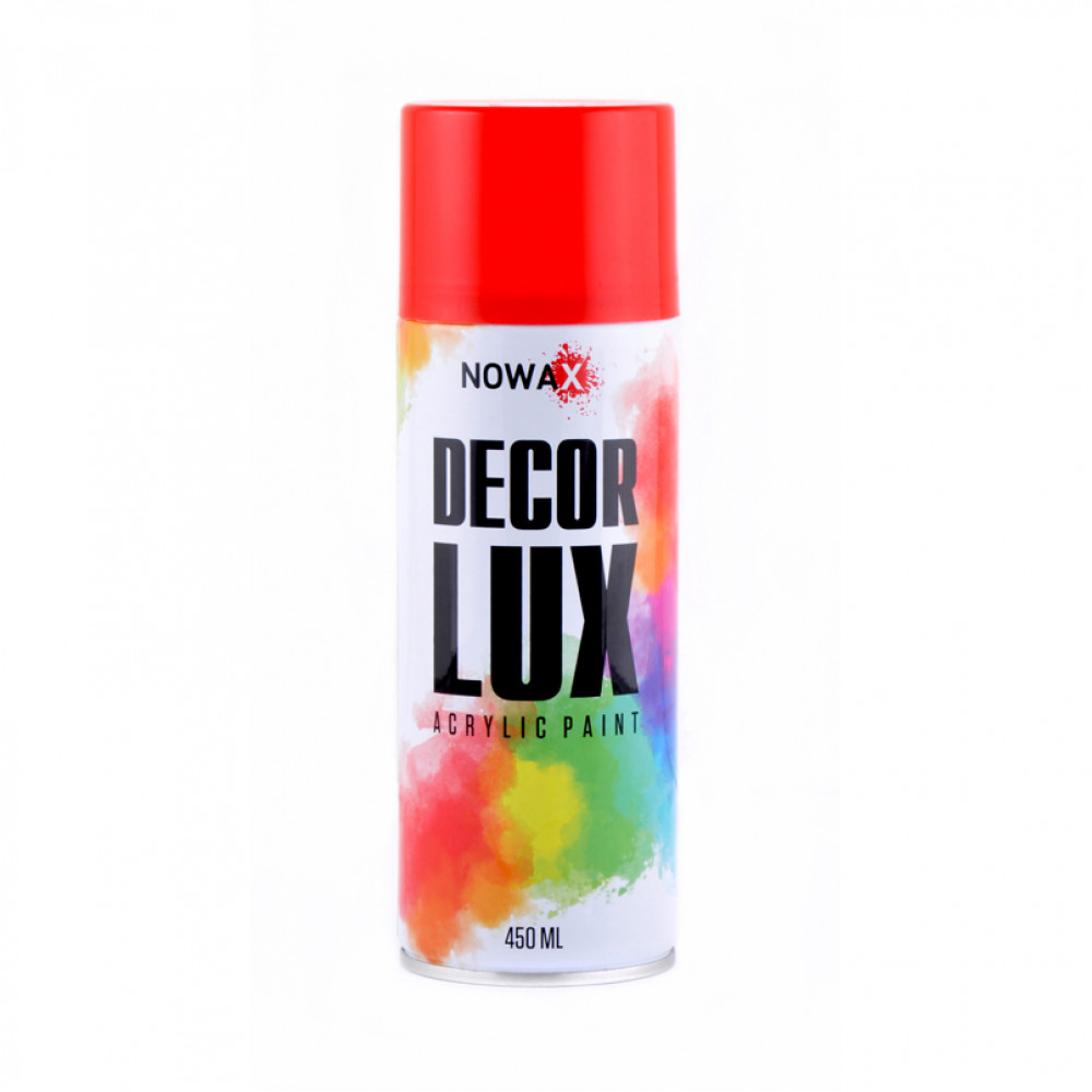 NOWAX  Акрилова фарба в спреї  DECOR LUX  3001 Сигнальний Червоний   450ml 