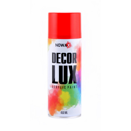 NOWAX  Акрилова фарба в спреї  DECOR LUX  3001 Сигнальний Червоний   450ml 