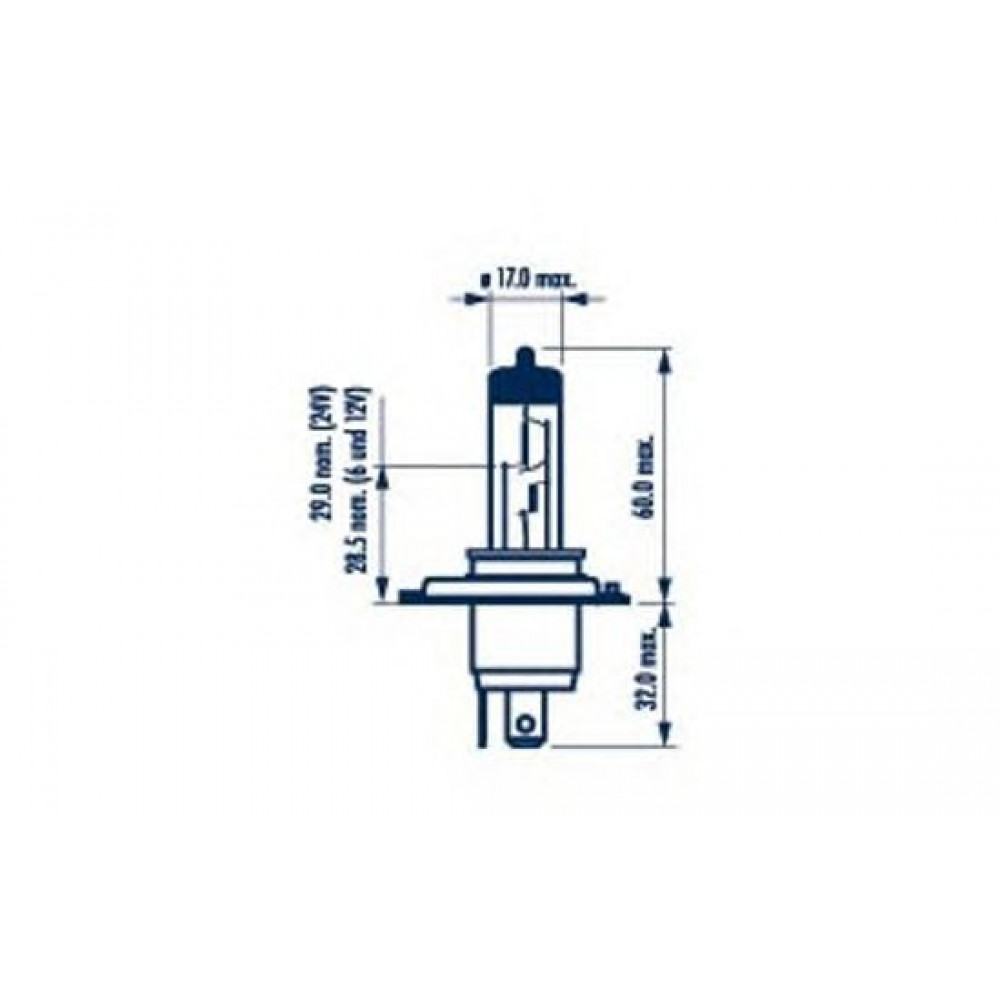 H4 24V 75/70W P43T  Blister 1 pc.