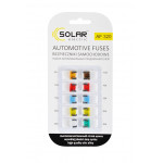 SOLAR  Набір запобіжників _Mini Low Profile_, цинковий сплав (5А,7,5А,10А,15А,20А,25А,30А),10шт., 