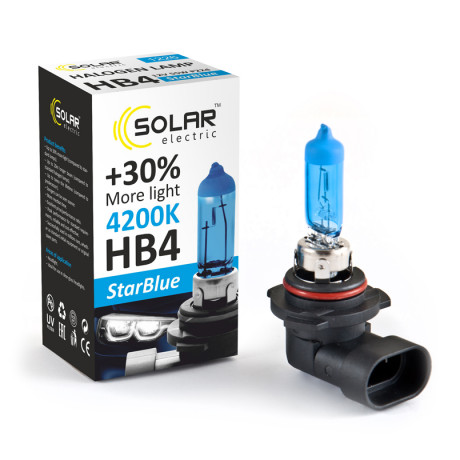 SOLAR Автолампа HB4 12V 55W P22d StarBlue 4200K (200 шт.)