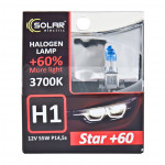 SOLAR Автолампа H1 12V 55W P14,5s Starlight + 60%, SET (10/100шт.) 