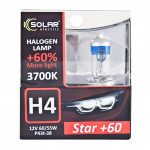SOLAR Автолампа H4 12V 60/55W P43t-38 Starlight + 60%, SET (10/100шт.) 