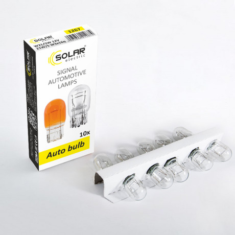 SOLAR Автолампа  W21/5W 12V W3x16q (10шт.)
