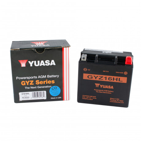 МОТО Yuasa 12V 16.8Ah High Performance MF VRLA Battery GYZ16HL 