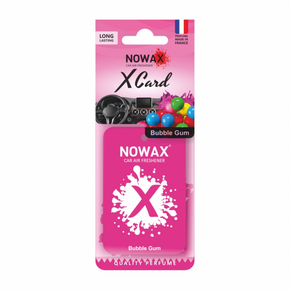 NOWAX Автомобільний ароматизатор повітря полімерний Nowax X Bag - Bubble Gum (20шт/ящ)