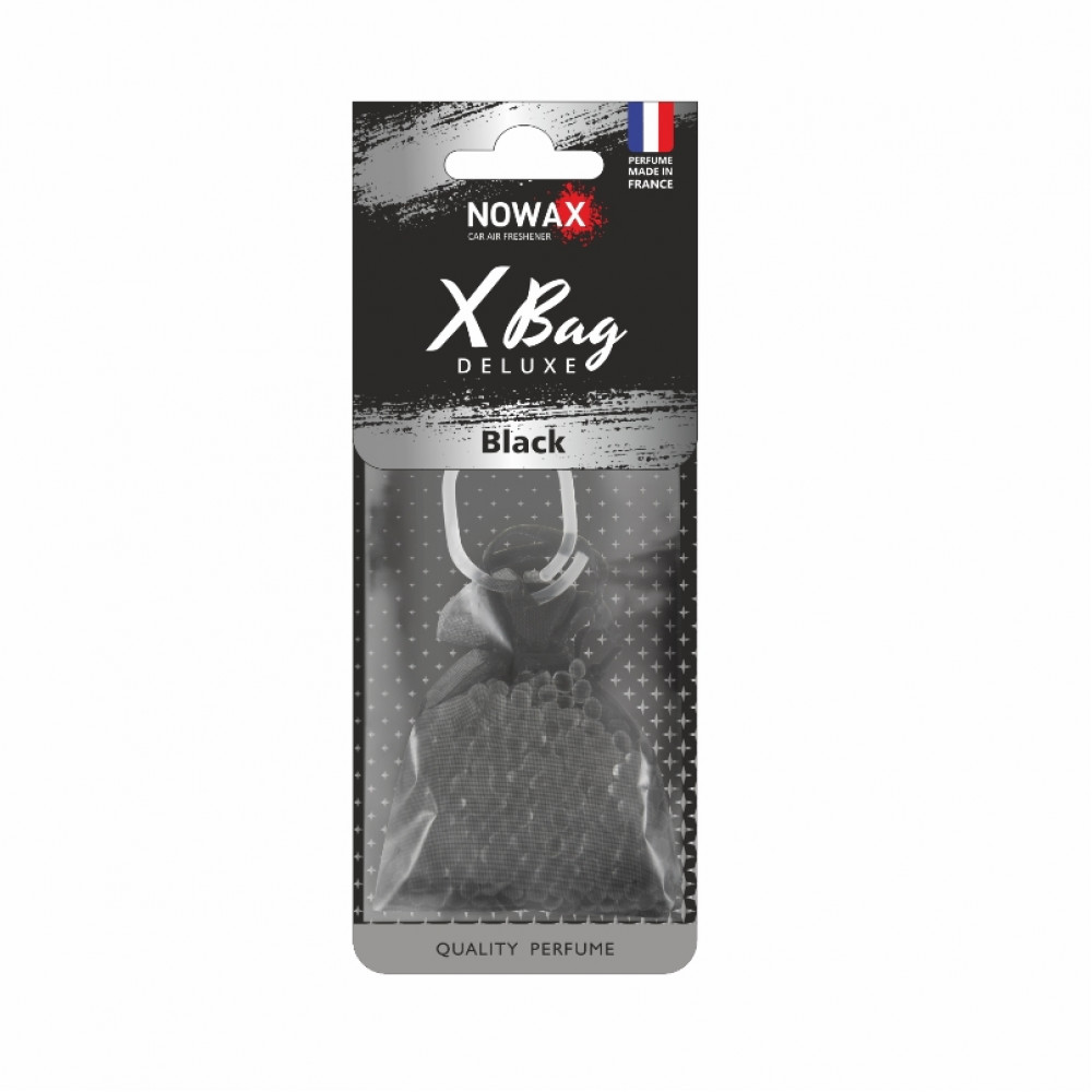 NOWAX Автомобільний ароматизатор повітря полімерний  X Bag DELUXE - Black 