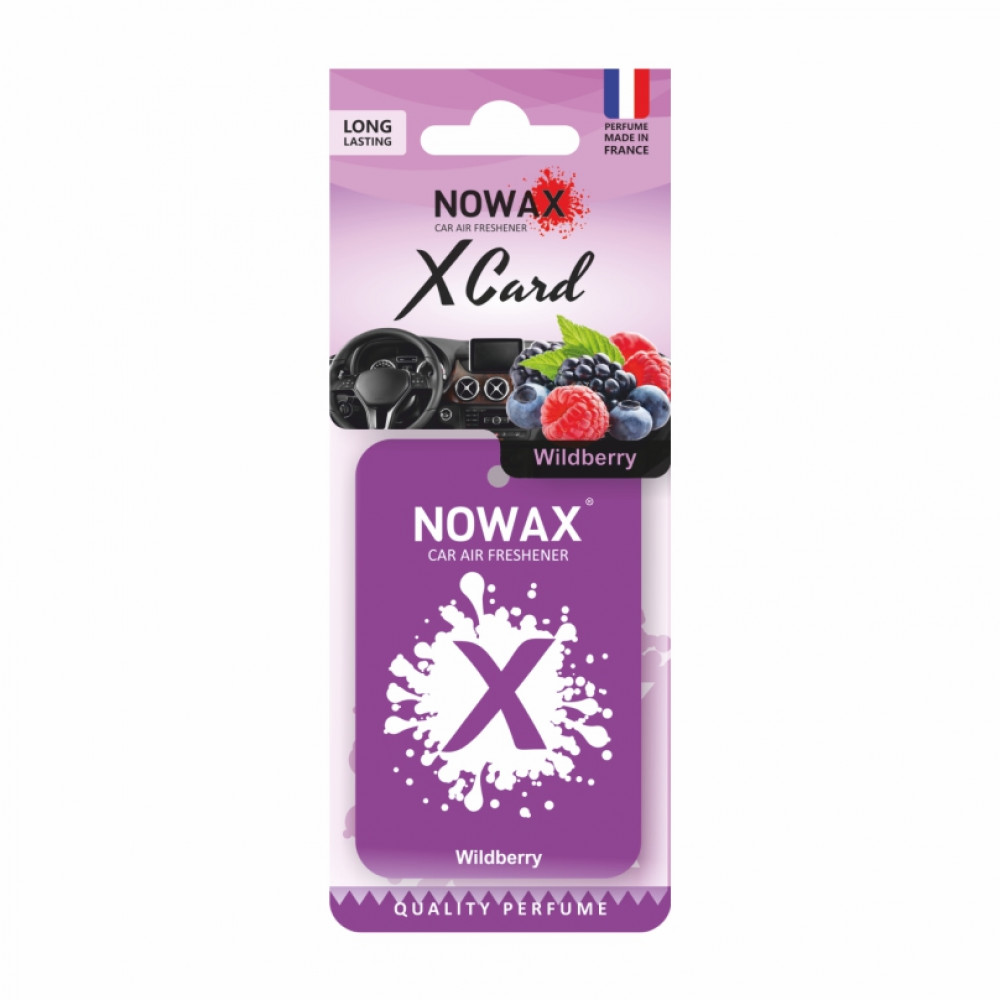 NOWAX Автомобільний ароматизатор повітря полімерний Nowax X Bag - Wildberry (20шт/ящ)