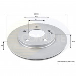 ADC1605V Comline - Диск гальмівний вентильований 