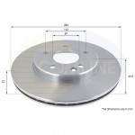 ADC1602V Comline - Диск гальмівний вентильований 
