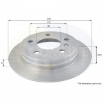 ADC1643 Comline - Диск гальмівний з покриттям 