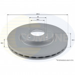 ADC1808V Comline - Диск гальмівний вентильований з покриттям 