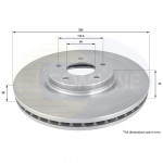ADC1587V Comline - Диск гальмівний вентильований з покриттям 
