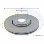ADC1579V Comline - Диск гальмівний вентильований з покриттям 