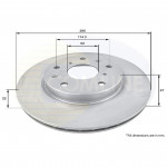 ADC1830V Comline - Диск гальмівний вентильований з покриттям 