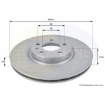 ADC1805V Comline - Диск гальмівний вентильований з покриттям 