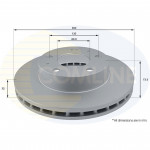 ADC1572V Comline - Диск гальмівний вентильований з покриттям 