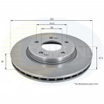 ADC2407V Comline - Диск гальмівний вентильований 