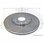 ADC2601V Comline - Диск гальмівний вентильований з покриттям 