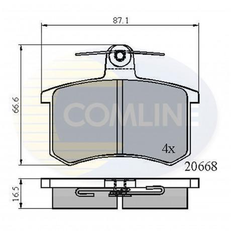 CBP0558 Comline - Гальмівні колодки до дисків