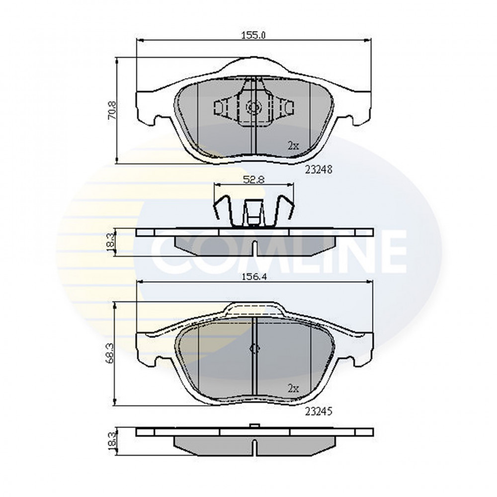 CBP01116 Comline - Гальмівні колодки до дисків