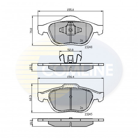 CBP01116 Comline - Гальмівні колодки до дисків