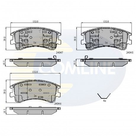CBP3950 Comline - Гальмівні колодки до дисків