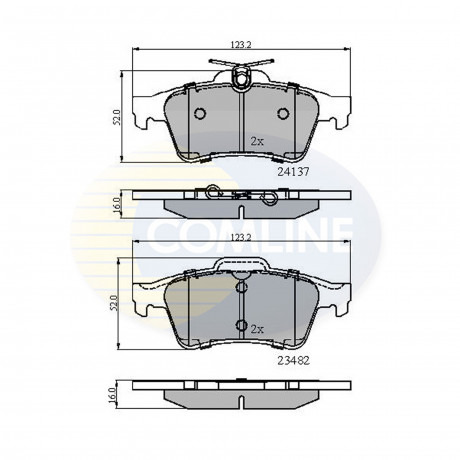 CBP01599 Comline - Гальмівні колодки до дисків