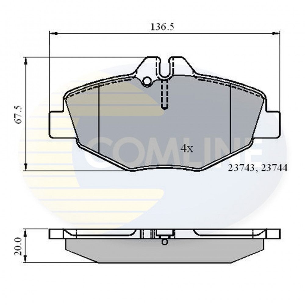 CBP01209 Comline - Гальмівні колодки до дисків