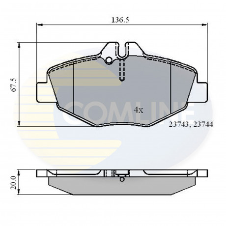 CBP01209 Comline - Гальмівні колодки до дисків