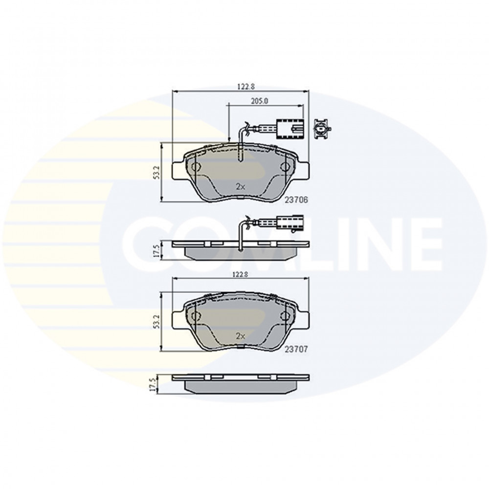 CBP11037 Comline - Гальмівні колодки до дисків