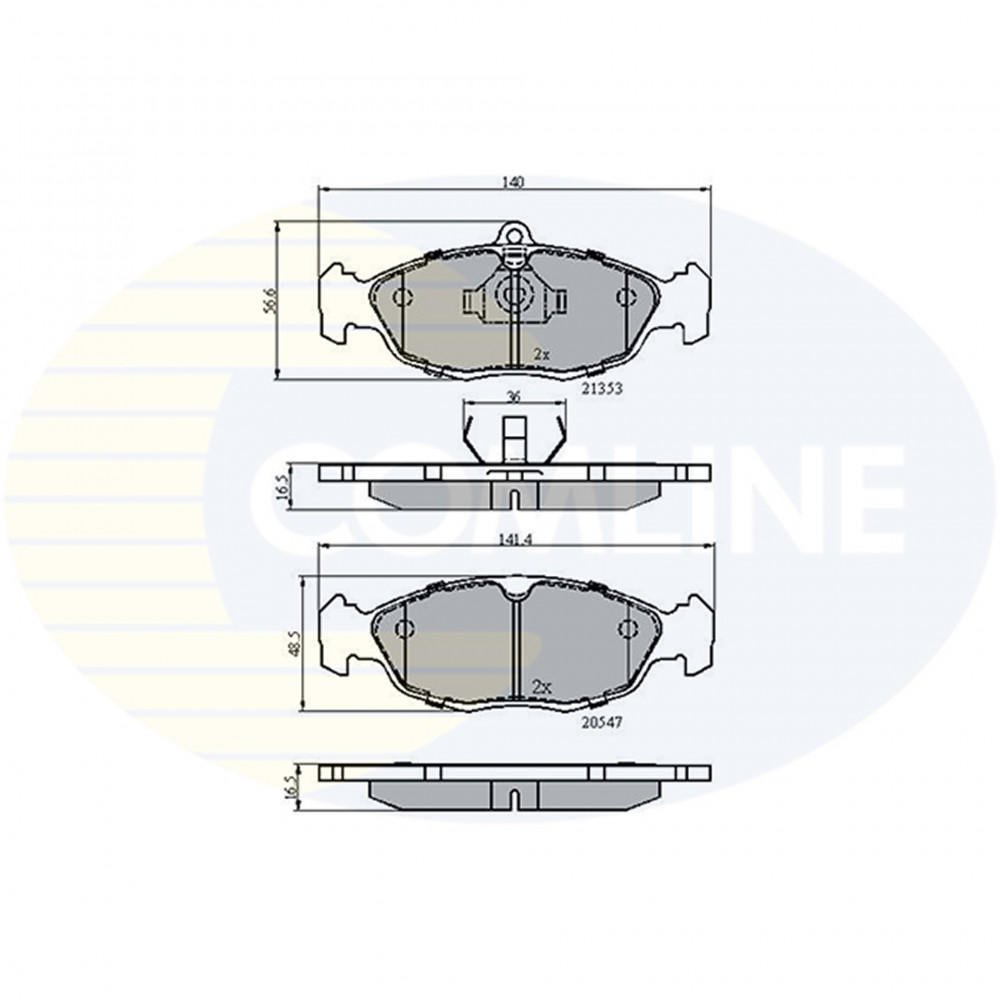 CBP0134 Comline - Гальмівні колодки до дисків