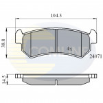 CBP01191 Comline - Гальмівні колодки до дисків  CBP01191 Comline - Гальмівні колодки до дисків