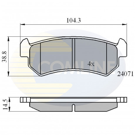 CBP01191 Comline - Гальмівні колодки до дисків