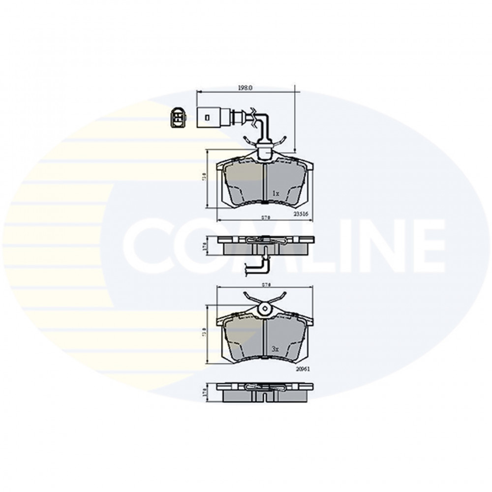 CBP1797 Comline - Гальмівні колодки до дисків