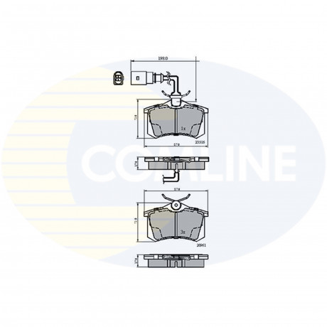 CBP1797 Comline - Гальмівні колодки до дисків