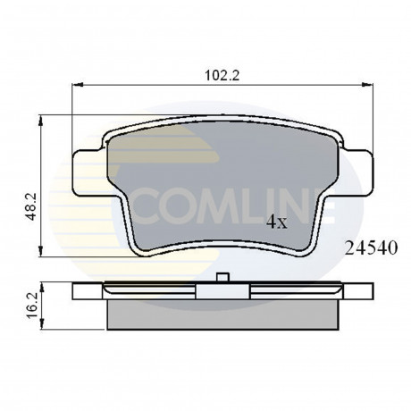 CBP01713 Comline - Гальмівні колодки до дисків
