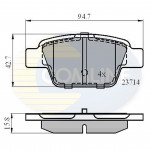 CBP01039 Comline - Гальмівні колодки до дисків  CBP01039 Comline - Гальмівні колодки до дисків