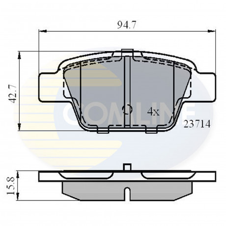 CBP01039 Comline - Гальмівні колодки до дисків