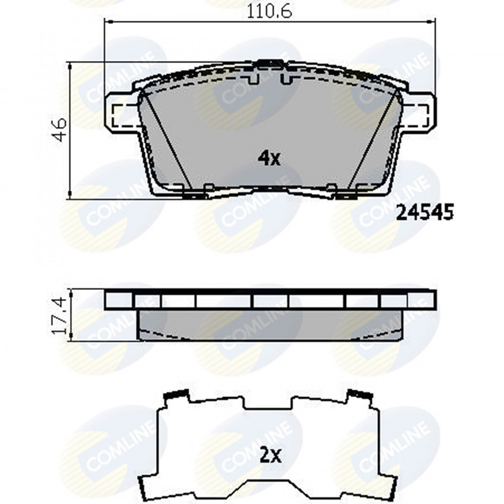 CBP01731 Comline - Гальмівні колодки до дисків