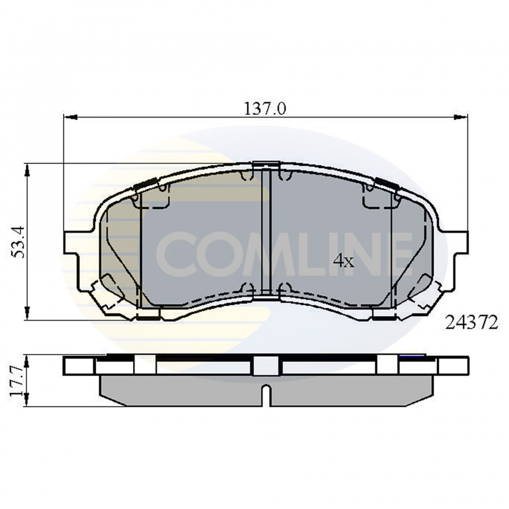 CBP01778 Comline - Гальмівні колодки до дисків